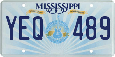 MS license plate YEQ489