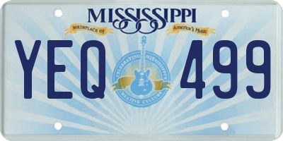 MS license plate YEQ499