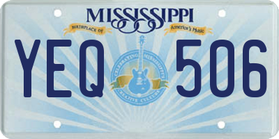 MS license plate YEQ506