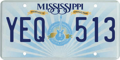 MS license plate YEQ513