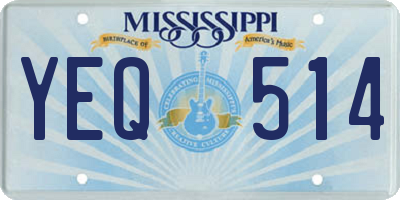 MS license plate YEQ514