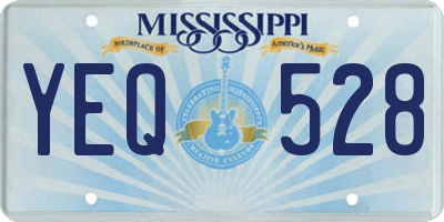 MS license plate YEQ528