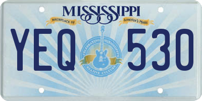 MS license plate YEQ530