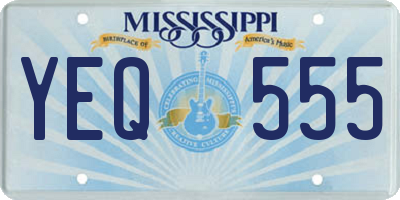 MS license plate YEQ555