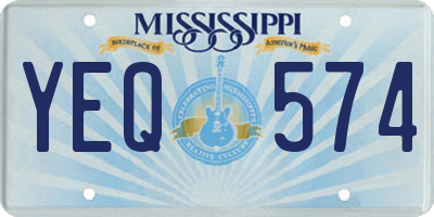 MS license plate YEQ574