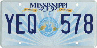 MS license plate YEQ578