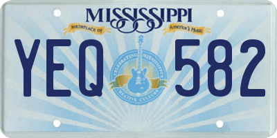 MS license plate YEQ582