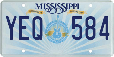 MS license plate YEQ584