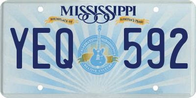 MS license plate YEQ592
