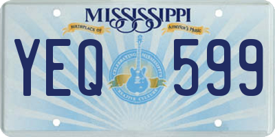 MS license plate YEQ599