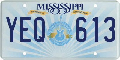 MS license plate YEQ613