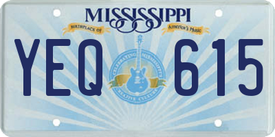 MS license plate YEQ615