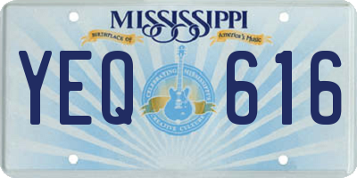 MS license plate YEQ616