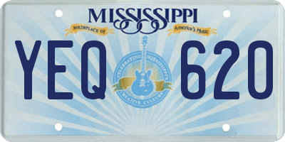 MS license plate YEQ620