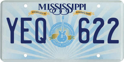 MS license plate YEQ622
