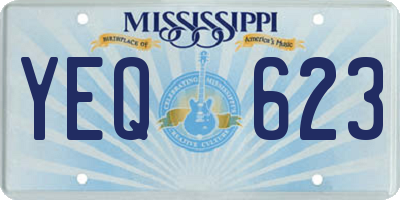 MS license plate YEQ623