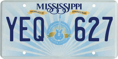 MS license plate YEQ627