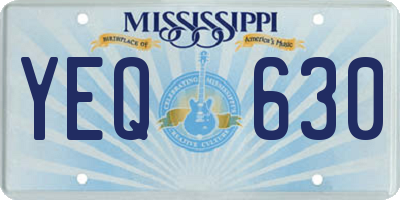 MS license plate YEQ630