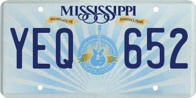 MS license plate YEQ652