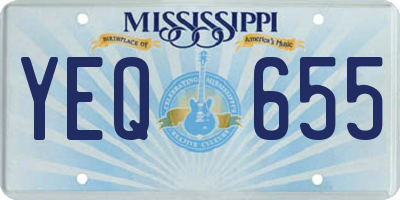 MS license plate YEQ655