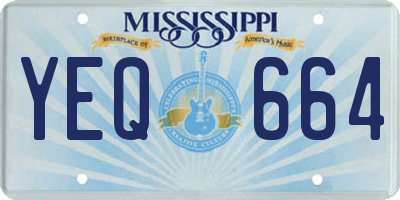 MS license plate YEQ664