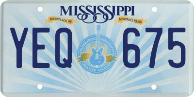 MS license plate YEQ675