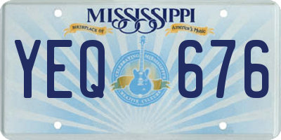 MS license plate YEQ676