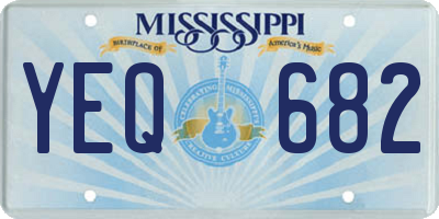 MS license plate YEQ682