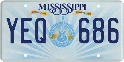 MS license plate YEQ686