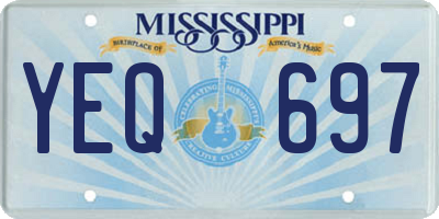 MS license plate YEQ697