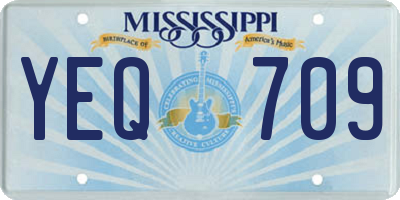 MS license plate YEQ709
