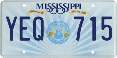 MS license plate YEQ715