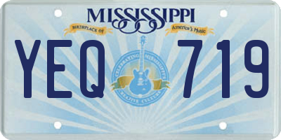 MS license plate YEQ719