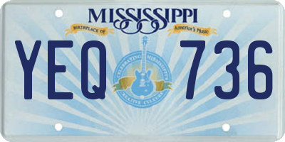 MS license plate YEQ736