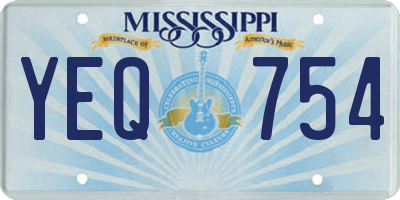 MS license plate YEQ754