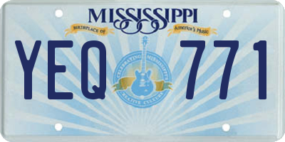 MS license plate YEQ771