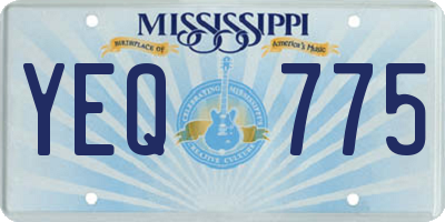 MS license plate YEQ775