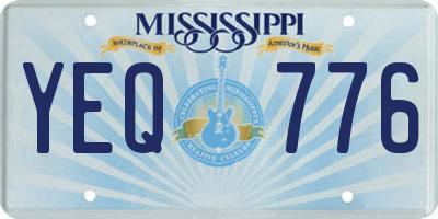 MS license plate YEQ776