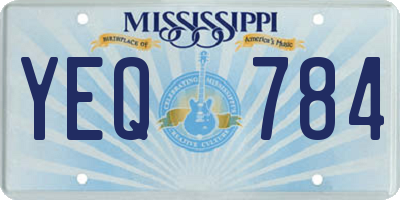 MS license plate YEQ784