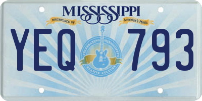 MS license plate YEQ793