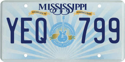 MS license plate YEQ799