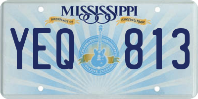 MS license plate YEQ813