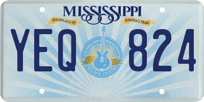 MS license plate YEQ824