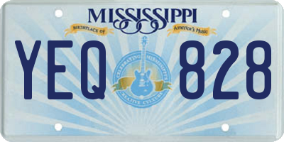 MS license plate YEQ828