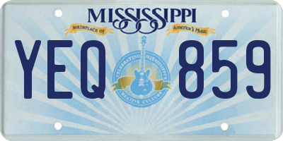 MS license plate YEQ859