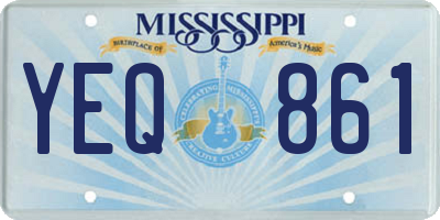 MS license plate YEQ861