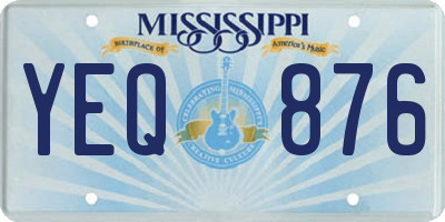 MS license plate YEQ876