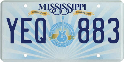 MS license plate YEQ883