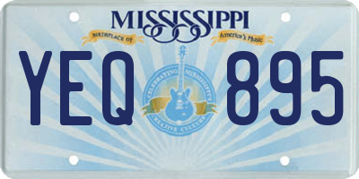 MS license plate YEQ895