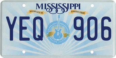 MS license plate YEQ906